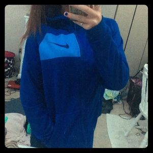 Blue ZipUp Nike Hoodie - With Side Pockets ✨